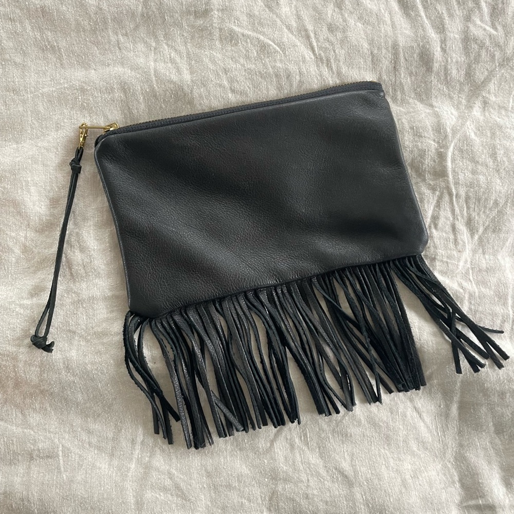 Real Leather Fringe Bag